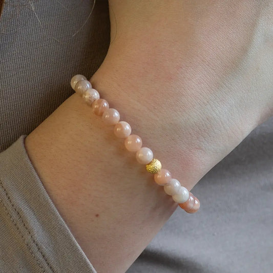 Gemstone Bracelets-Sunstone | 6mm | Crystals & Stones